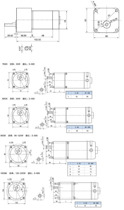 電動(dòng)機(jī)尺寸圖 電動(dòng)機(jī)尺寸圖